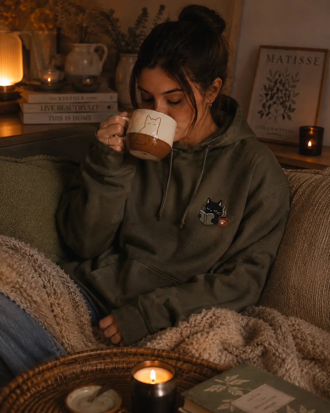 The Cozy Reader Hoodie : Quiet Dusk Edition